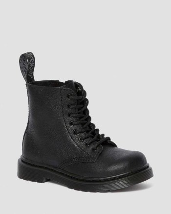 Dr Martens Toddler 1460 Pascal Leather Šnurovacie Čižmy Detske Čierne | 2167-NDZAB